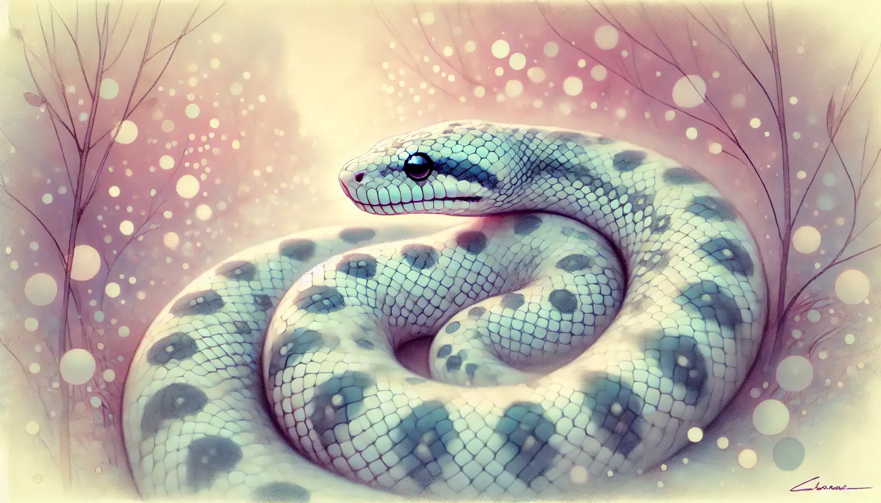 蛇　まだら模様